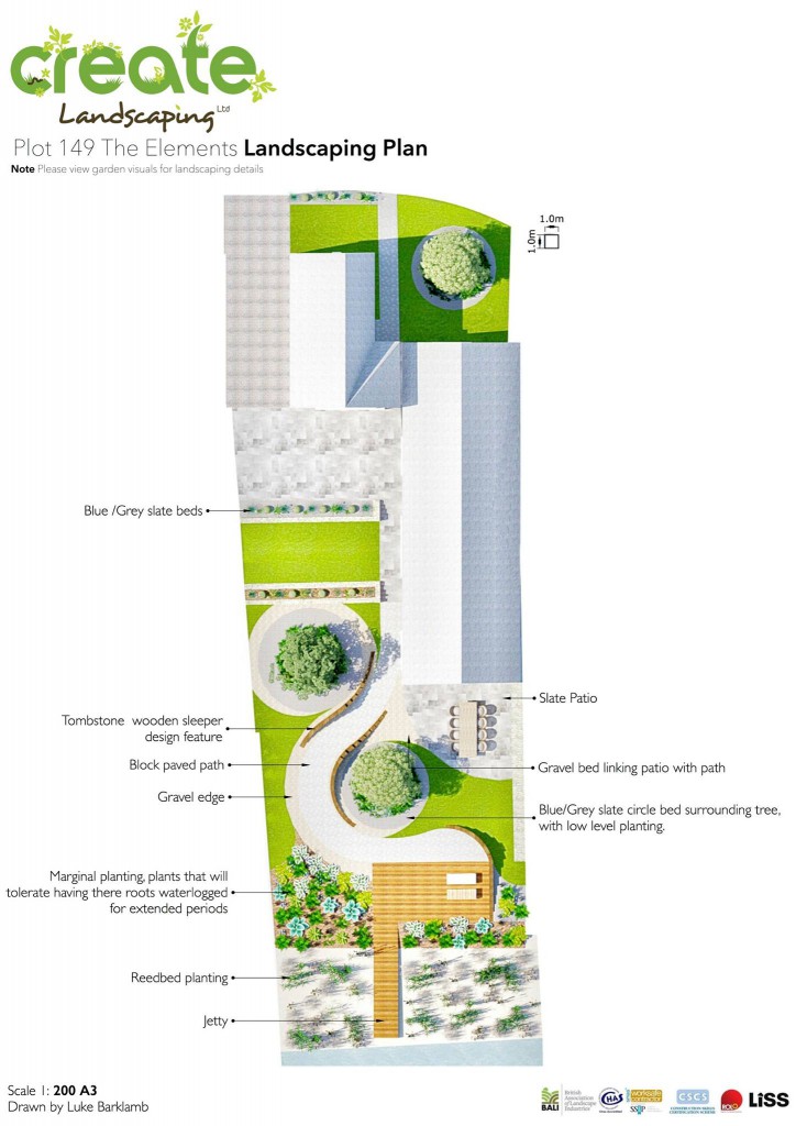 landscaping plan Plot 149 Elements